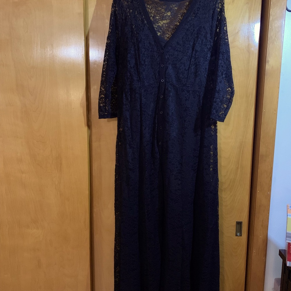 Torrid black lace dress.